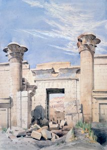 Eingang zum Tempel von Ramses III, Ägypten, 19. Jahrhundert