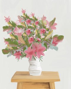 Malerische Rosa Blumen