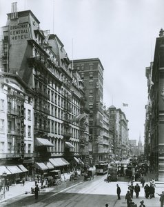 Broadway, Blick nach Norden von der Bond Street, New York City von G.P. Hall und Sohn