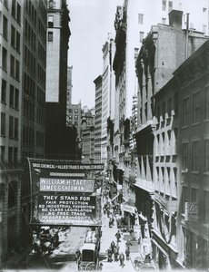 Taft und Sherman Banner auf der Maiden Lane, New York City, 1908
