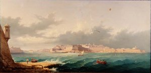 Valetta und der Große Hafen von Ricasoli Point