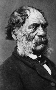 Hori Kingi Te Anaua, Führer des Ngati Ruaka Stammes, ca. 1860 von G. W. Bishop