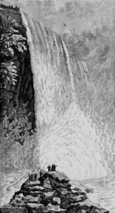 Auf den Felsen unterhalb der American Falls