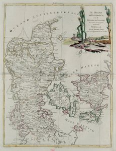 Königreich Dänemark mit dem Herzogtum Schleswig, Stich von G. Zuliani aus Band III des "Neuesten Atlas" veröffentlicht in Venedig 1781 von Antonio Zatta, Privatsammlung von G. Zuliani