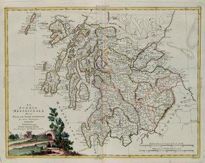 Südliches Schottland, aufgeteilt in seine Grafschaften, Gravur von G. Zuliani aus Band I des "Neuesten Atlas" veröffentlicht in Venedig 1779 von Antonio Zatta, Private Sammlung von G. Zuliani
