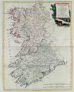 Das Königreich Irland, die Provinzen Munster und Connaught, Stich von G. Zuliani aus Band I des "Atlas Novissimo" veröffentlicht in Venedig 1778 von Antonio Zatta, Privatsammlung von G. Zuliani
