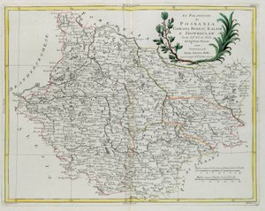 Die Palatinate von Posen, Gnesen, Brześć, Kalisch und Inowrocław, Stich von G. Zuliani aus Band III des "Neuesten Atlas" veröffentlicht in Venedig 1781 von Antonio Zatta, Privatsammlung