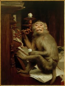 Affe am Klavier