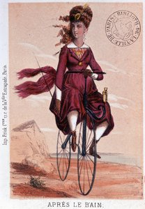 Nach dem Bad. Lithografie von Darlinghe nach Gosthiaux