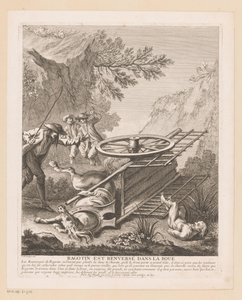 Ragotin fällt vom Wagen (Scènes aus dem Roman Comique von Scarron)