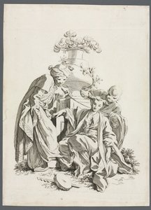 Die Sinne: Tastsinn (nach Boucher) von Gabriel Huquier