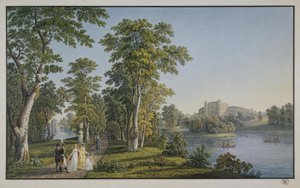 Ansicht des Palastes in Gatchina vom Park aus, 1753 von Gabriel Ludwig Lory the Elder