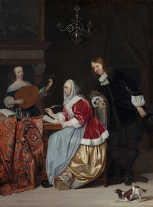 Eine junge Frau komponiert ein Musikstück