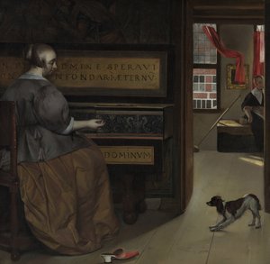 Dame an einem Virginal, ca. 1665
