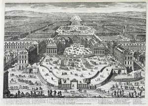 Ansicht des Ehrenhofs des Schlosses von Versailles - von Perelle, Ende des 17. Jahrhunderts von Gabriel Perelle