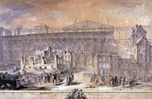 Bau des Louvre, Paris von Gabriel de Saint Aubin