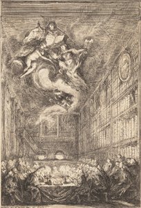 Eine Konferenz von Anwälten, 1776 von Gabriel de Saint Aubin