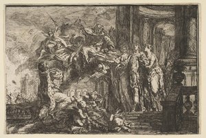 Allegorie auf die Genesung des Dauphins, 1752 von Gabriel de Saint Aubin