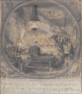 König Christian VII. besucht die königliche französische Kunstakademie in Paris, 8. Nov. 1768 von Gabriel de Saint Aubin