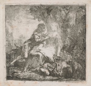 Die beiden Liebenden von Gabriel de Saint Aubin