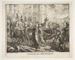Marché du boeuf gras von Gabriel de Saint Aubin