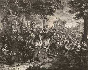 Ansicht der Messe von Beson, 1750 von Gabriel de Saint Aubin