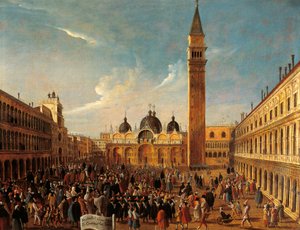 Letzter Tag des Karnevals auf dem Markusplatz, Nahaufnahme von Gabriele Bella