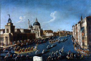 Venedig, die Frauenregatta auf dem Canal Grande. Gemälde von Gabriel Bella. Zweite Hälfte des 18. Jahrhunderts. Venedig Raccolta Querini - Stampalia