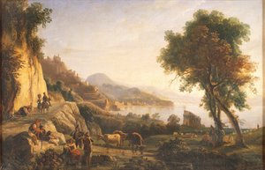 Italien, Straße nach Amalfi in der Nähe des Cetara-Turms von Gabriele Smargiassi