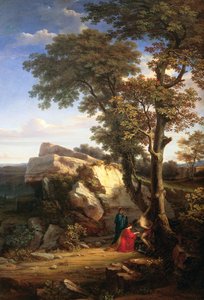 Landschaft mit St. Sebastian, geheilt von den heiligen Frauen von Gabriele Smargiassi