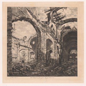 Ruine der Salle des pas perdus in Paris nach dem Brand von 1871 von Gabrielle Marie Niel