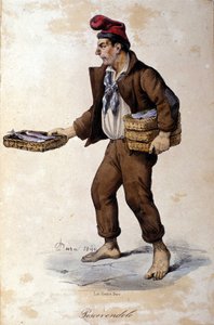 Kleine Berufe von Neapel: der Fischverkäufer