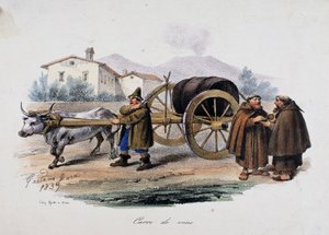 Wagen mit Weinfass