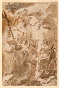 Die Dreifaltigkeit und die Apostel, St. Peter und St. Paul, 1770–80 von Gaetano Gandolfi
