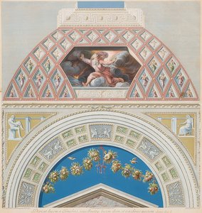Lünette und Gewölbefeld mit Gott scheidet Licht und Finsternis. 1774? von Gaetano Savorelli
