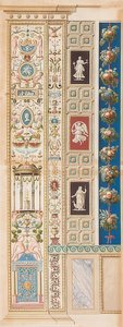 Pilaster Loggia XIII (Verzierung, in deren Mitte ein Tempel der Diana steht)