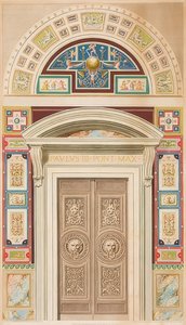 Tür, Rahmung und Lünette von Loggia I von Gaetano Savorelli