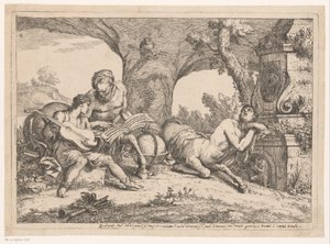 Achilles wird von Chiron unterrichtet von Gaetano Zompini (possibly)