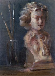 Büste von Beethoven (1770-1827) mit Malpinseln von Gail Schulman