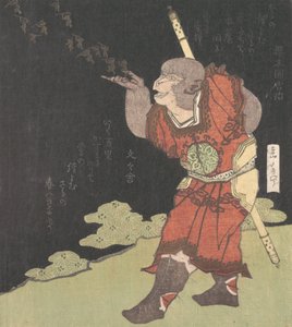 Der Affenkönig Songoku, aus dem chinesischen Roman Reise in den Westen, wahrscheinlich 1824
