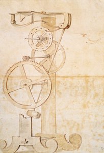 Zeichnung von Galileos Pendeluhr, Manuskript von Galileo Galilei von Galileo Galilei