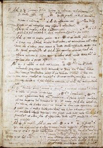 Seite aus „Sidereus Nuncius“, in der Galilei die vier Sterne als Medicea Sidera oder Pianeti Medicei benennt von Galileo Galilei