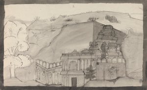 Innenraum eines Ellora-Höhlentempels