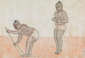Zwei Jeyties beim Üben von Gangaram Chintaman Tambat