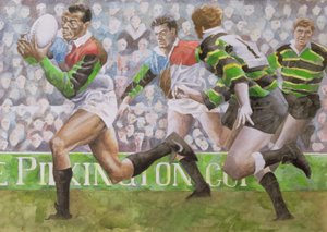 Rugbyspiel: Harlequins gegen Northampton, 1992