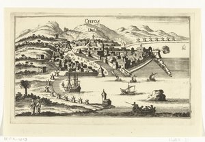 Ansicht von Chios von Gaspar Bouttats