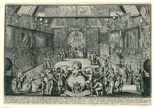 Die Lotterie von Henricus van Soest in Antwerpen, 1695 von Gaspar Bouttats