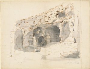 Die Ruinen eines antiken Amphitheaters von Gaspar van Wittel