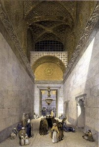 Hagia Sophia, Hauptportal der Moschee (litho) von Gaspard (after) Fossati