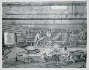 Kostüme der Bewohner der Baie de Castries an der Küste von Osttartarei von Gaspard Duche de Vancy